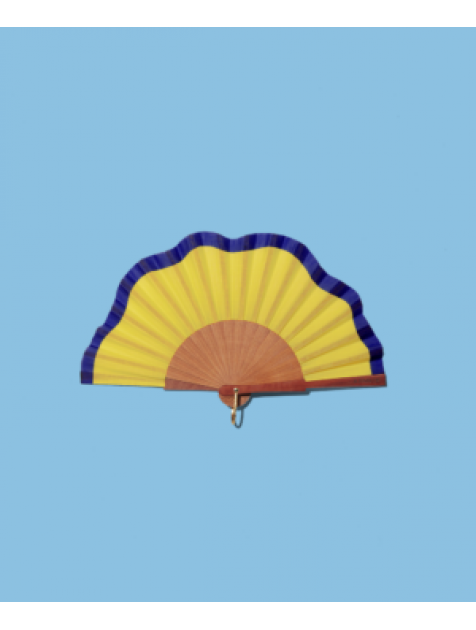 A FAN OF Fluid shapes mini fan Κίτρινη Βεντάλια 