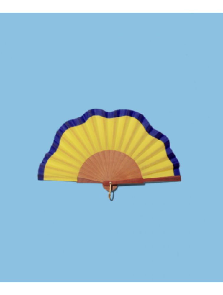 A FAN OF Fluid shapes mini fan Κίτρινη Βεντάλια