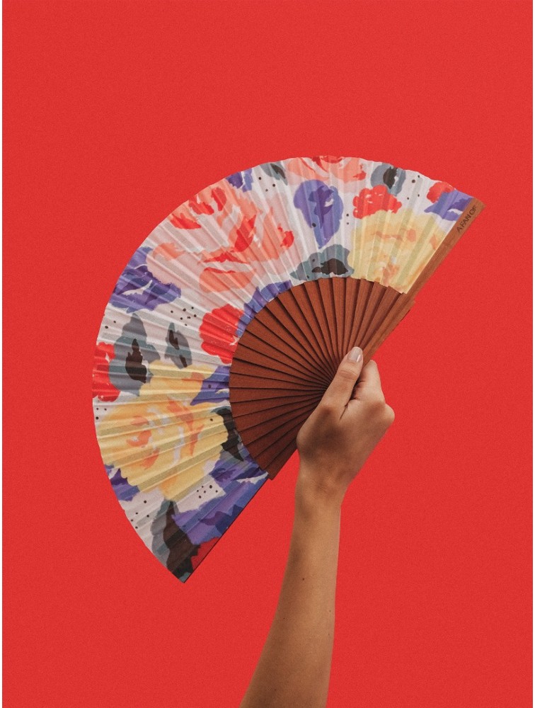 A FAN OF Fresh Roses Fan Φλοράλ Βεντάλια