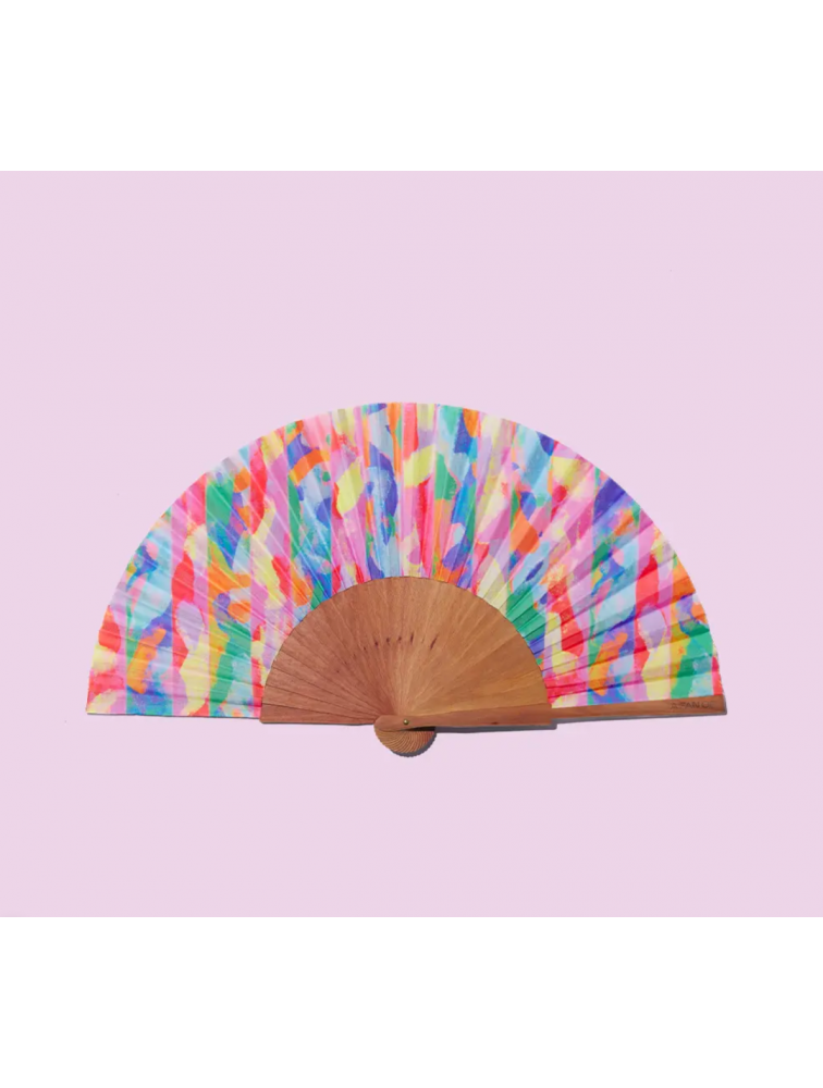 A FAN OF Chromatic Collage Fan