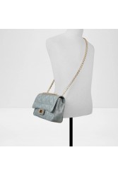 ALDO Bellabag Denim Μεταλλιζέ Τζιν Τσάντα Ώμου
