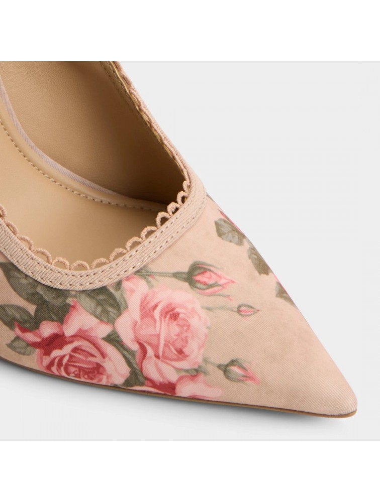 ALDO Hennie Beige Floral Slingback Women's Heels