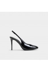 ALDO Annalore Μαύρες Λουστρίνι Slingback Γόβες