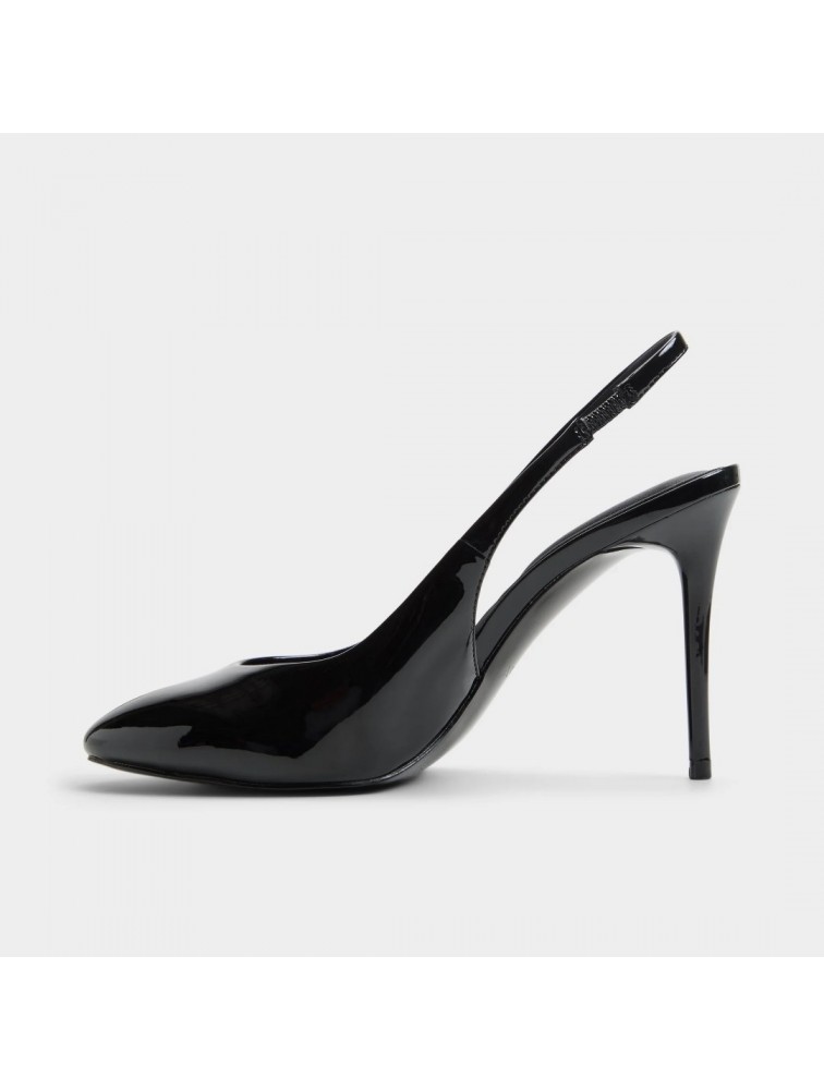 ALDO Annalore Μαύρες Λουστρίνι Slingback Γόβες