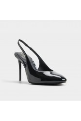 ALDO Annalore Μαύρες Λουστρίνι Slingback Γόβες