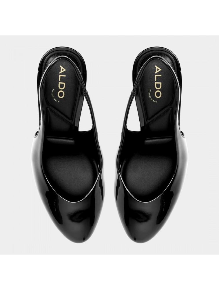 ALDO Annalore Μαύρες Λουστρίνι Slingback Γόβες