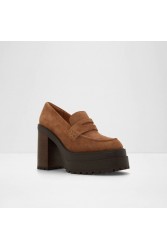 ALDO BIGSOUL Καφέ δερμάτινο chunky loafer