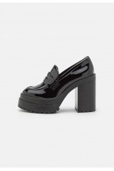 ALDO BIGSOUL Μαύρο δερμάτινο chunky loafer
