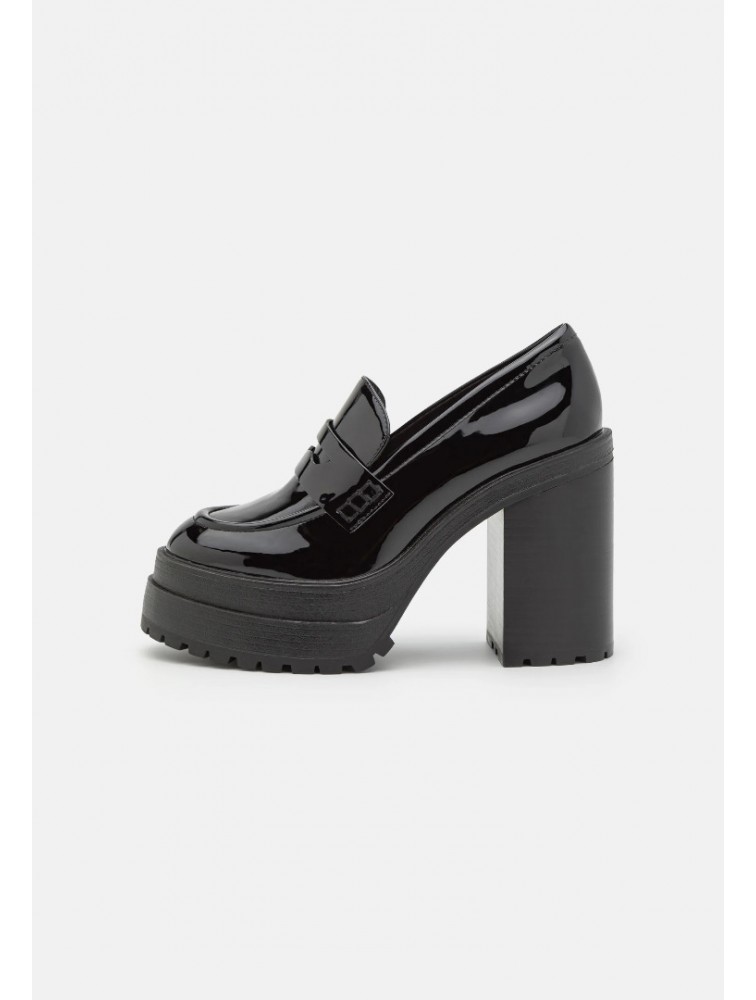 ALDO BIGSOUL Μαύρο δερμάτινο chunky loafer