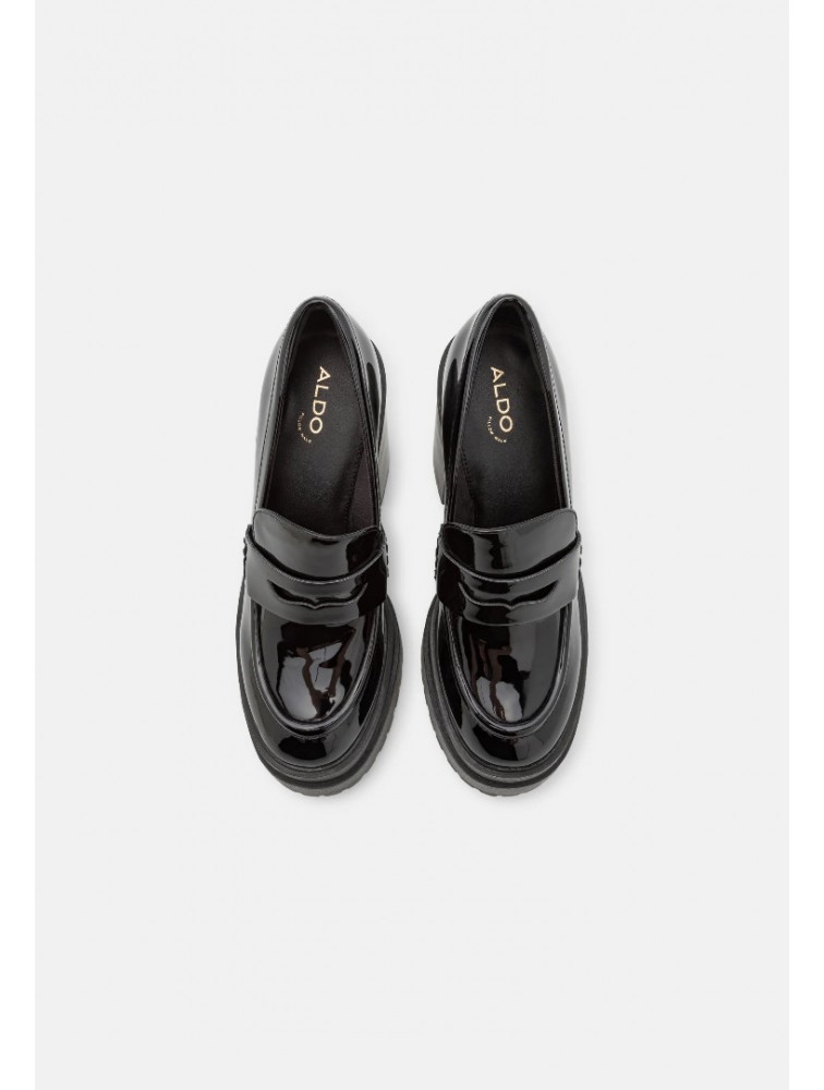 ALDO BIGSOUL Μαύρο δερμάτινο chunky loafer