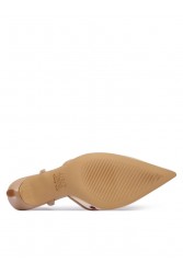 ALDO Carollina Beige Women's Slingback Heels with Embroidered Flowers
