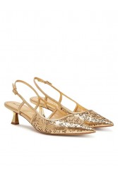 ALDO ELEGANT Gold Women's Perforated Heels