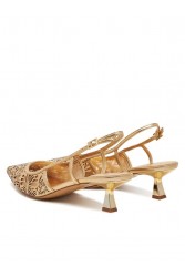 ALDO ELEGANT Gold Women's Perforated Heels