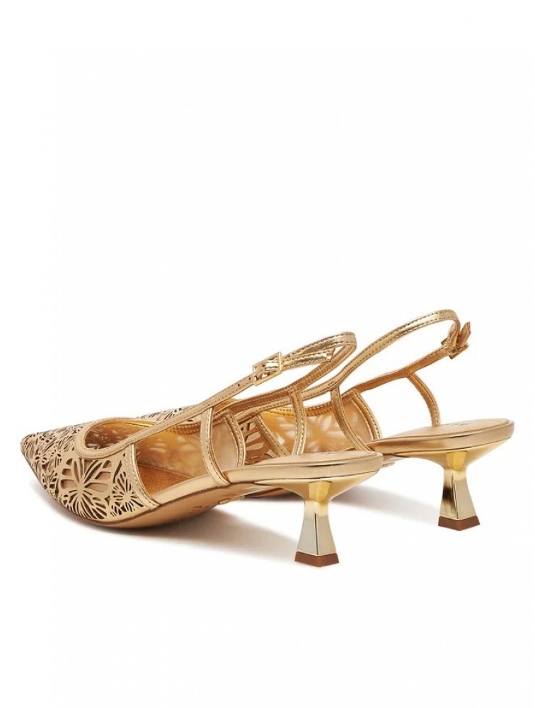 ALDO ELEGANT Gold Women's Perforated Heels