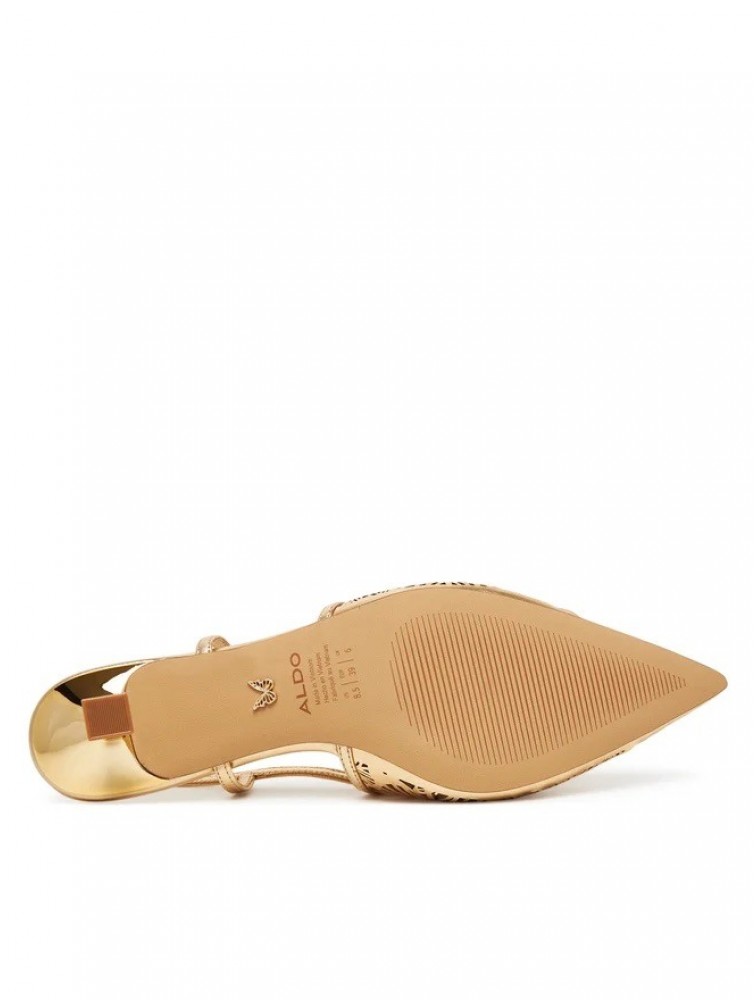 ALDO ELEGANT Gold Women's Perforated Heels