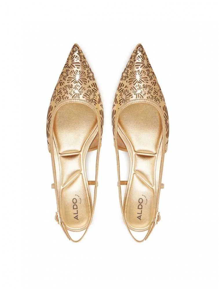 ALDO ELEGANT Gold Women's Perforated Heels