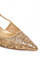 ALDO ELEGANT Gold Women's Perforated Heels