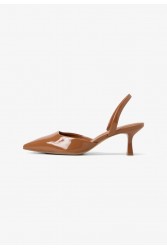 ALDO Gavedessi Brown Patent Leather Slingback Pumps