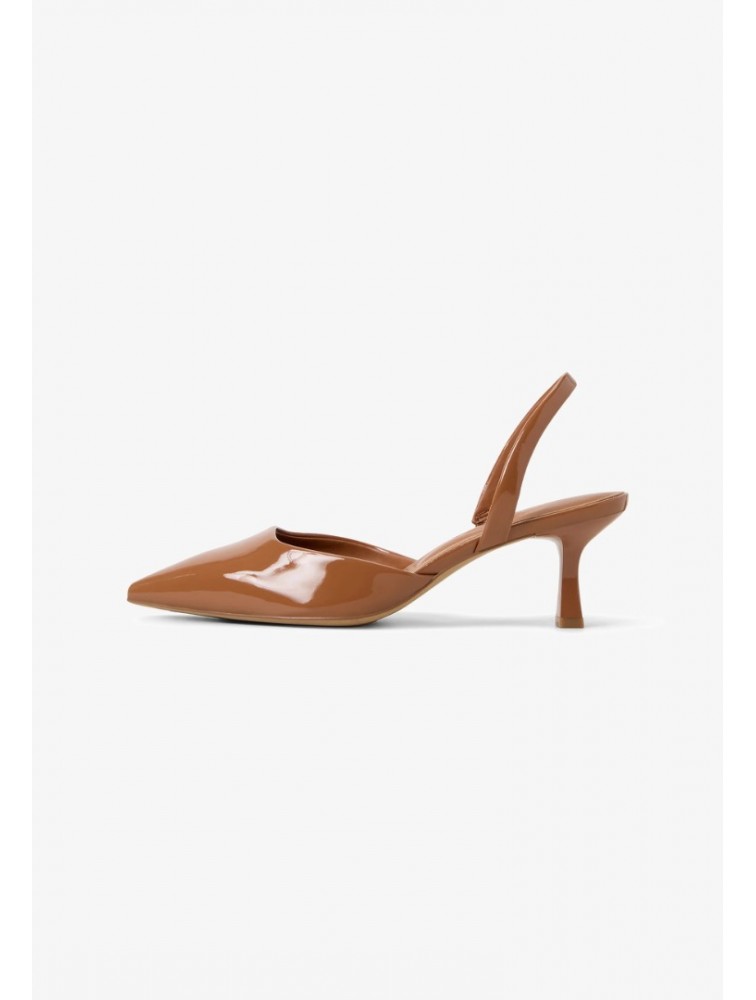 ALDO Gavedessi Brown Patent Leather Slingback Pumps