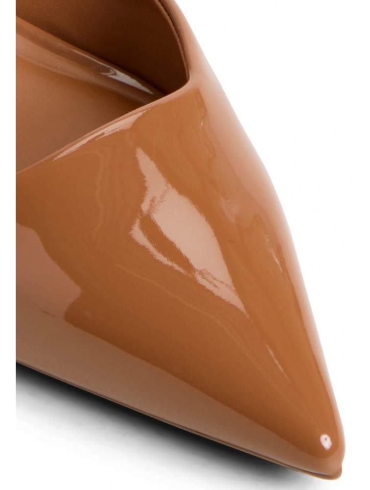 ALDO Gavedessi Brown Patent Leather Slingback Pumps