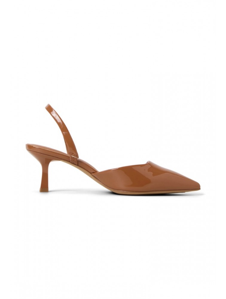 ALDO Gavedessi Brown Patent Leather Slingback Pumps