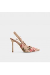 ALDO Hennie Beige Floral Slingback Women's Heels