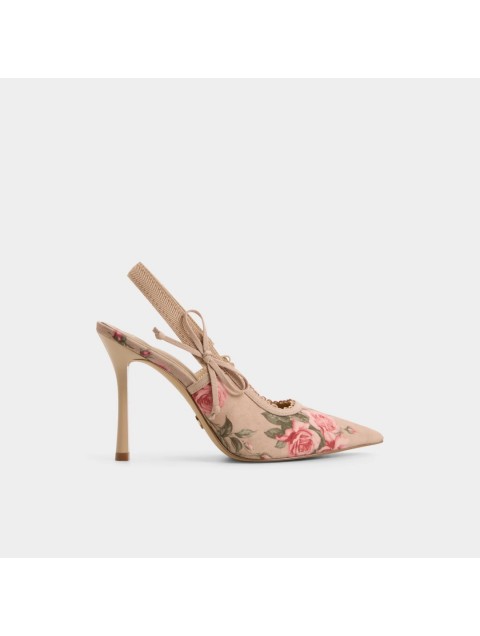 ALDO Hennie Beige Floral Slingback Women's Heels
