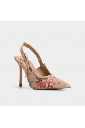 ALDO Hennie Beige Floral Slingback Women's Heels