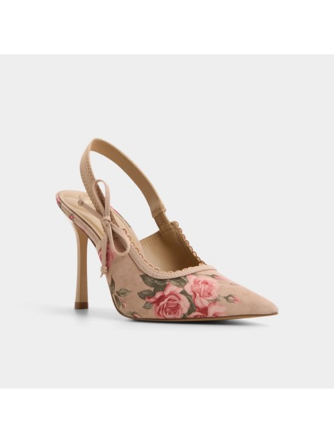 ALDO Hennie Beige Floral Slingback Women's Heels
