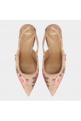 ALDO Hennie Beige Floral Slingback Women's Heels
