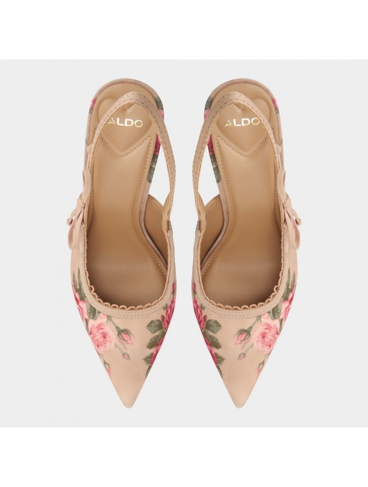 ALDO Hennie Beige Floral Slingback Women's Heels