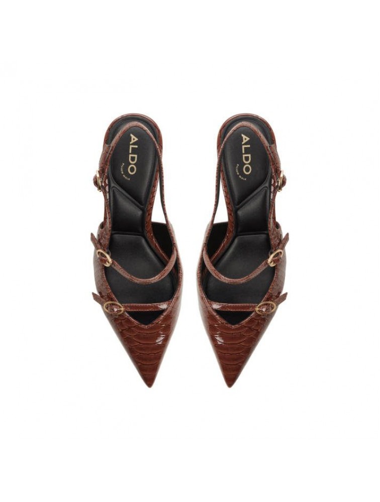 ALDO Jacquie Snake Brown Slingback Women's Heels