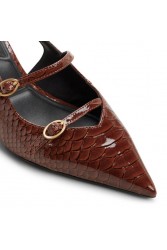 ALDO Jacquie Snake Brown Slingback Women's Heels