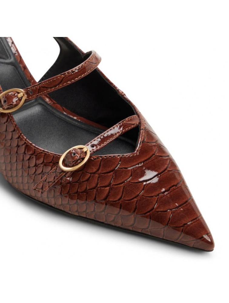 ALDO Jacquie Snake Brown Slingback Women's Heels