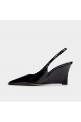 ALDO Jenadine Μαύρες Λουστρίνι Slingback Γόβες