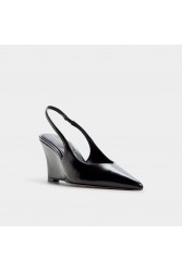 ALDO Jenadine Μαύρες Λουστρίνι Slingback Γόβες
