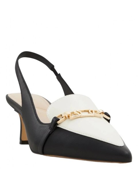 ALDO MATHILDE Black and white Slingback heels
