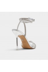 ALDO Manealden Silver Women's Sandals with Rhinestones
