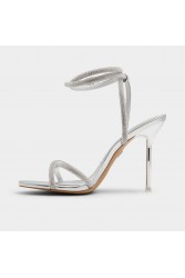 ALDO Manealden Silver Women's Sandals with Rhinestones