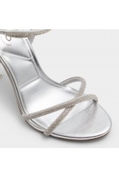 ALDO Manealden Silver Women's Sandals with Rhinestones