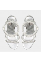ALDO Manealden Silver Women's Sandals with Rhinestones