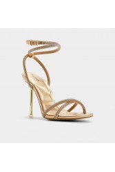 ALDO Manealden Gold Women's Sandals with Rhinestones