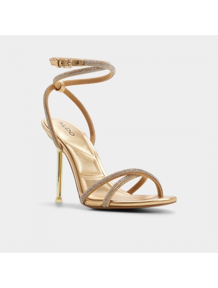ALDO Manealden Gold Women's Sandals with Rhinestones