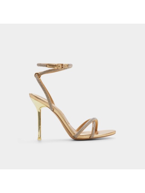ALDO Manealden Gold Women's Sandals with Rhinestones