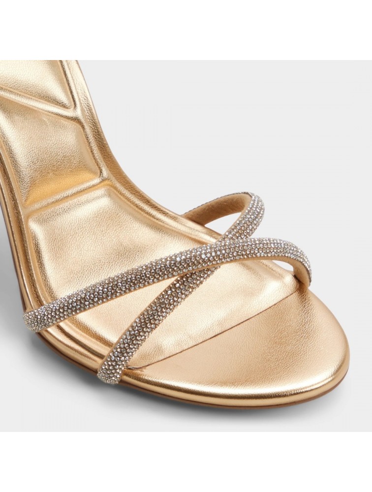 ALDO Manealden Gold Women's Sandals with Rhinestones