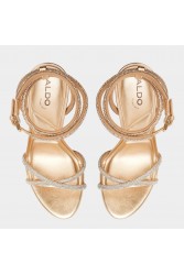 ALDO Manealden Gold Women's Sandals with Rhinestones