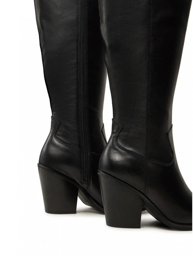ALDO NEVADA Women's Black Leather Boots