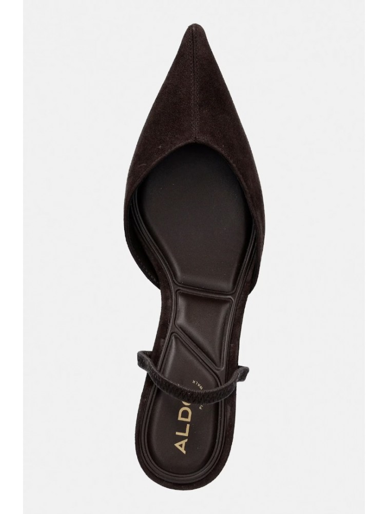 ALDO Re-olivia Brown Suede Women's Slingback Heels