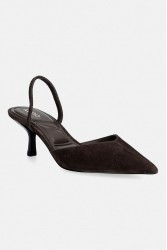 ALDO Re-olivia Brown Suede Women's Slingback Heels