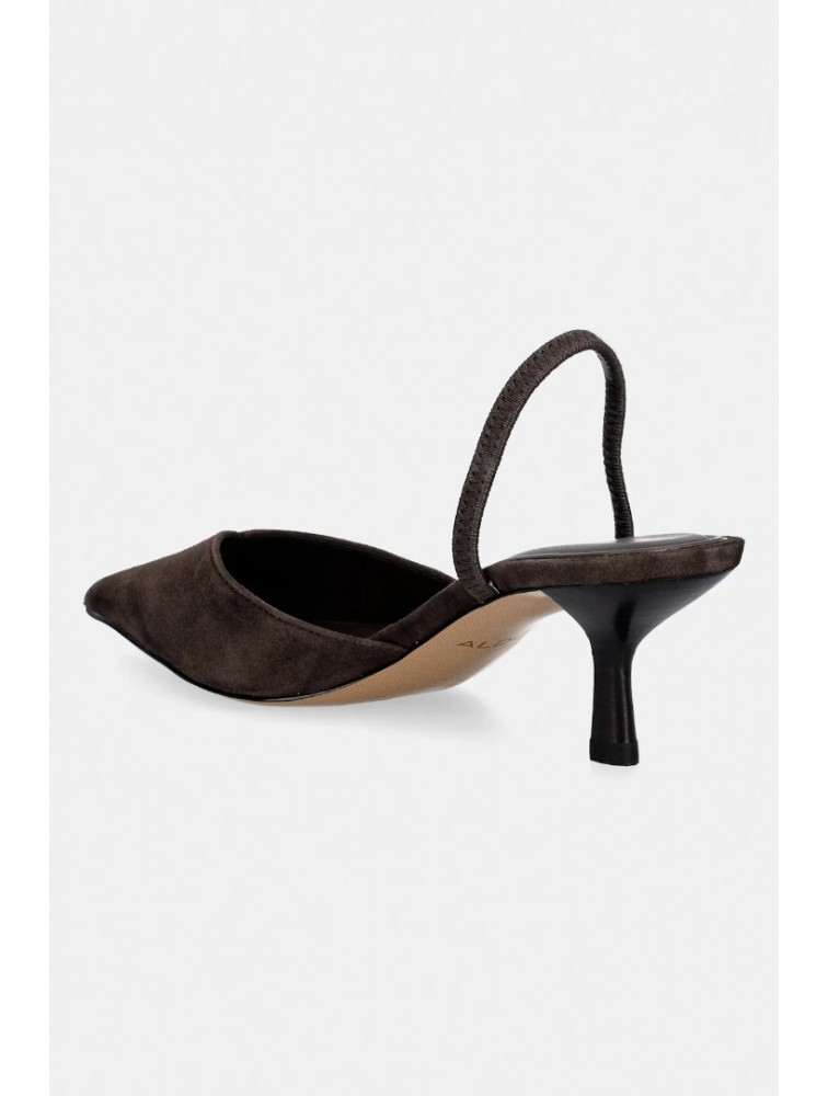 ALDO Re-olivia Brown Suede Women's Slingback Heels